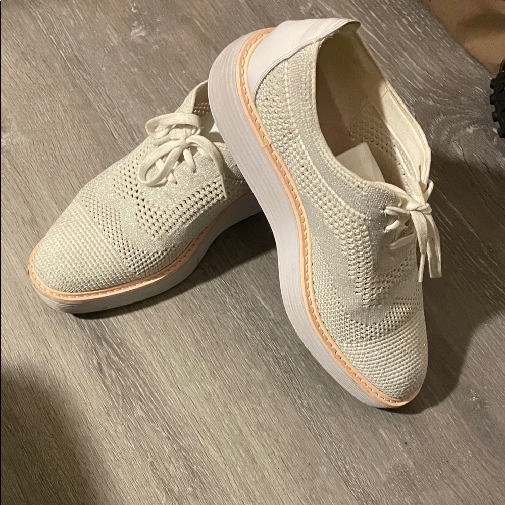 Cole Haan Off-White Knit Sneakers